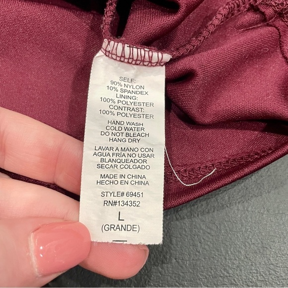 Ambiance Dark Red Lace Dress - Picture 7 of 8